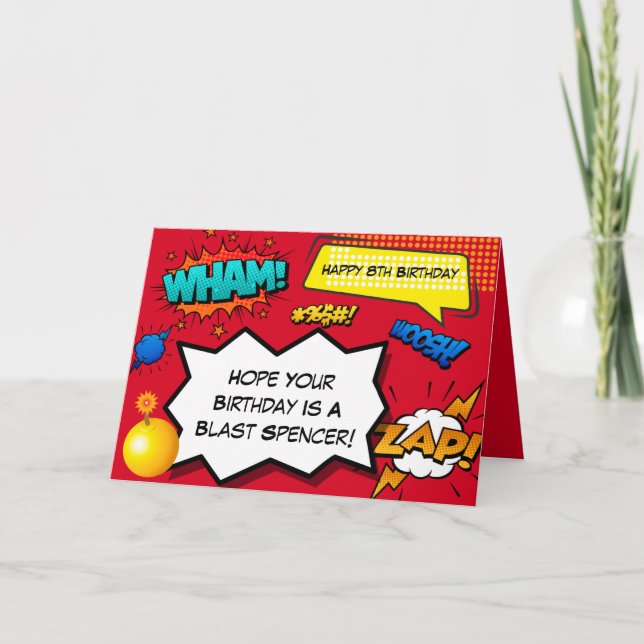 Personalized Comic Card (Front)