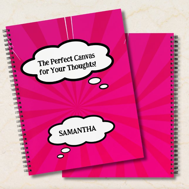 Personalized Comic Notebook | Pink Pop Art Journal (Creator Uploaded)
