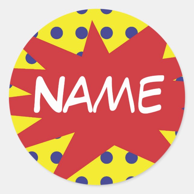 Personalized Comic Stickers (Front)