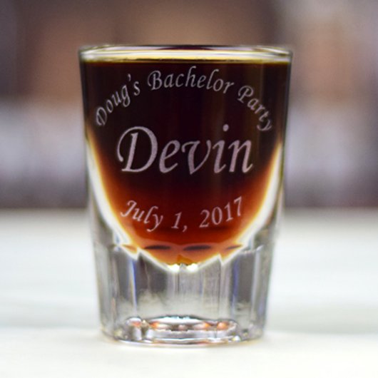 Personalized Commemorative Engraved Shot Glass (Front)