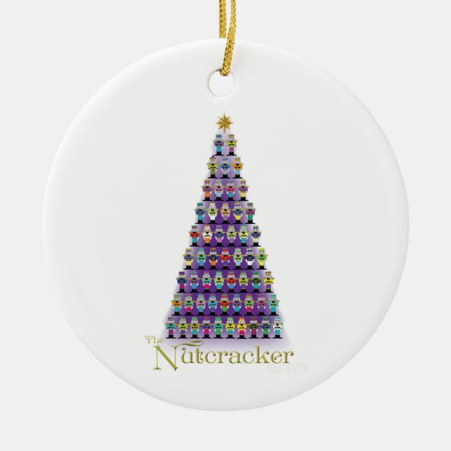 Personalized Commemorative Nutcracker Ceramic Ornament (Front)