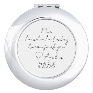 Personalized Compact Mirror Gift for Mom, Mother o
