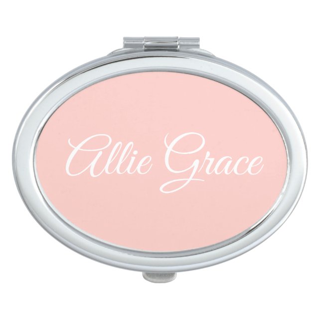 Personalized Compact Mirror with Custom Name  (Front)