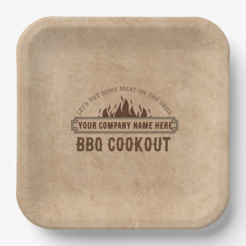 Personalized Company BBQ Paper Plates