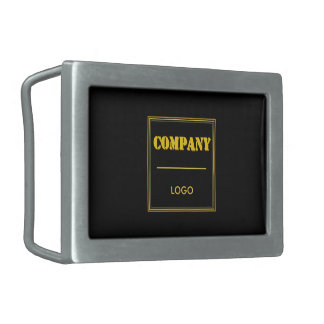 Personalized Company Black Modern Custom Business Belt Buckle