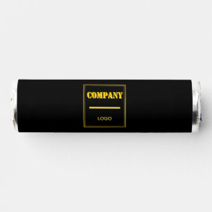 Personalized Company Black Modern Custom Business Breath Savers® Mints
