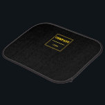 Personalized Company Black Modern Custom Business Car Floor Mat<br><div class="desc">Design fully editable: you can change the text,  replace it with your own name or business,  adjust colors and fonts to suit your style. Ideal for weddings,  premium branding,  anniversary cards,  classic business logos,  and custom stationery.</div>