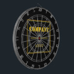 Personalized Company Black Modern Custom Business Dart Board<br><div class="desc">Design fully editable: you can change the text,  replace it with your own name or business,  adjust colors and fonts to suit your style. Ideal for weddings,  premium branding,  anniversary cards,  classic business logos,  and custom stationery.</div>