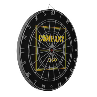 Personalized Company Black Modern Custom Business Dart Board