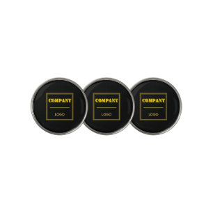 Personalized Company Black Modern Custom Business Golf Ball Marker