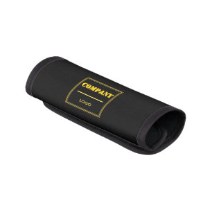 Personalized Company Black Modern Custom Business Luggage Handle Wrap