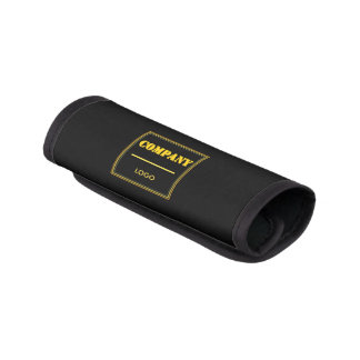 Personalized Company Black Modern Custom Business Luggage Handle Wrap