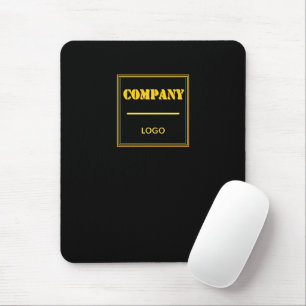 Personalized Company Black Modern Custom Business Mouse Pad