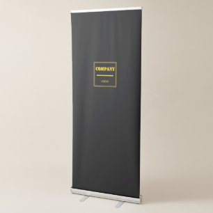 Personalized Company Black Modern Custom Business Retractable Banner