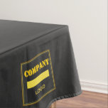 Personalized Company Black Modern Custom Business Tablecloth<br><div class="desc">Design fully editable: you can change the text,  replace it with your own name or business,  adjust colors and fonts to suit your style. Ideal for weddings,  premium branding,  anniversary cards,  classic business logos,  and custom stationery.</div>