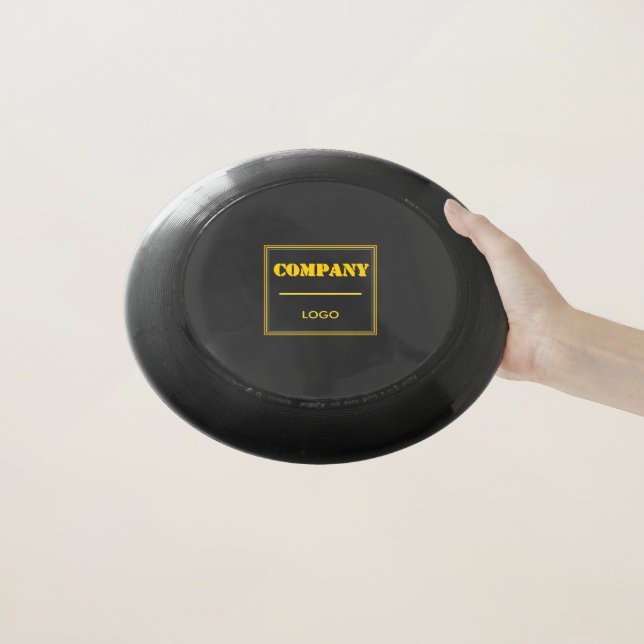 Personalized Company Black Modern Custom Business Wham-O Frisbee (In Hand)