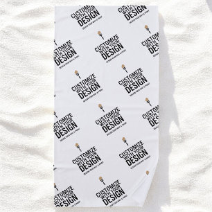 Personalized Company Branded Custom Minimalist  Beach Towel