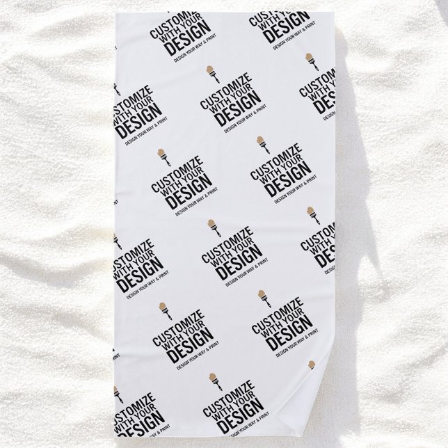 Personalized Company Branded Custom Minimalist  Beach Towel (Creator Uploaded)
