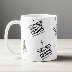 Personalized Company Branded Custom Minimalist  Coffee Mug