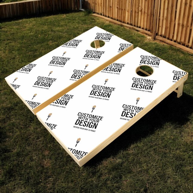 Personalized Company Branded Custom Minimalist  Cornhole Set (Creator Uploaded)