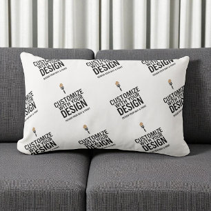 Personalized Company Branded Custom Minimalist  Lumbar Pillow