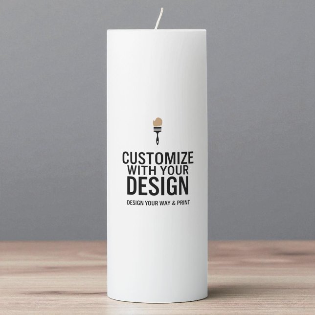 Personalized Company Branded Custom Minimalist  Pillar Candle (Creator Uploaded)