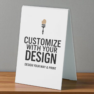 Personalized Company Branded Custom Minimalist  Table Tent