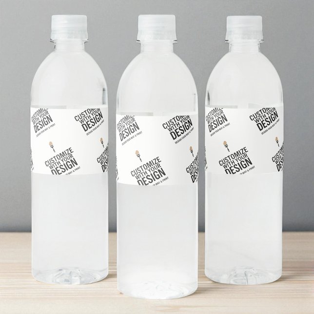 Personalized Company Branded Custom Minimalist  Water Bottle Label (Creator Uploaded)