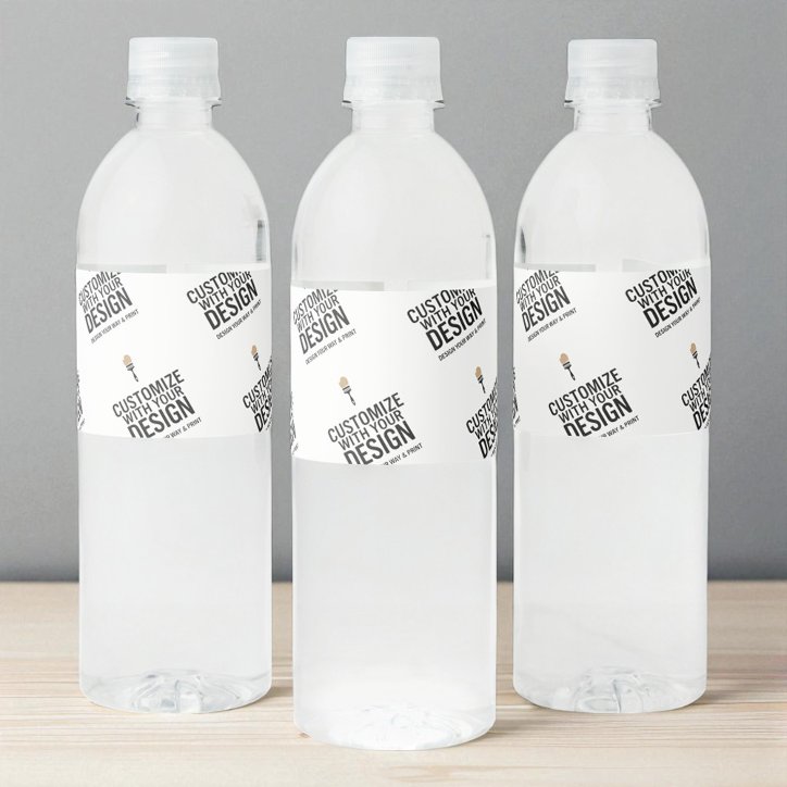 Personalized Company Branded Custom Minimalist Water Bottle Label