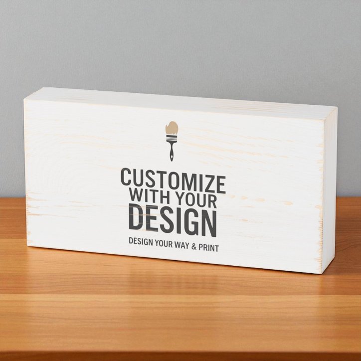Personalized Company Branded Custom Minimalist Wooden Box Sign