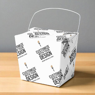 Personalized Company Branded Custom Take Out Favor Boxes