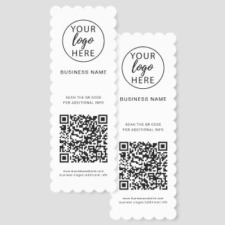 Personalized Company Branding Modern QR Code  Bookmarks