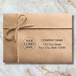 Personalized Company Business Logo Modern Address Self-inking Stamp