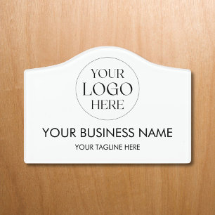 Personalized Company Business Logo Modern Door Sign