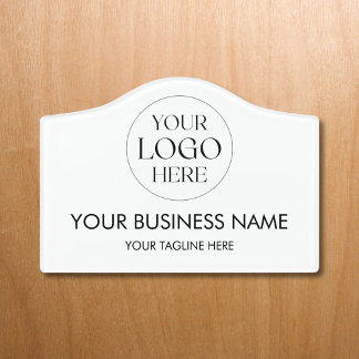 Personalized Company Business Logo Modern Door Sign