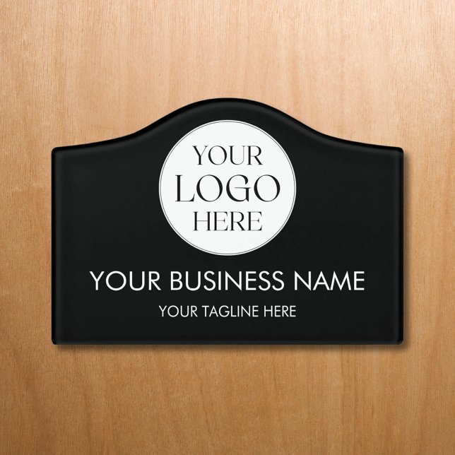 Personalized Company Business Logo Modern Door Sign (In situ)