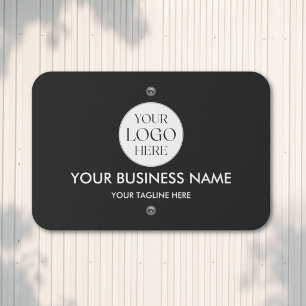Personalized Company Business Logo Modern Outdoor Metal Sign