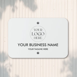 Personalized Company Business Logo Modern Outdoor Metal Sign