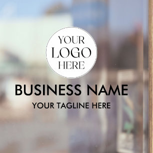 Personalized Company Business Logo Modern Outdoor Window Cling