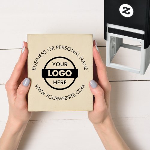 Personalized Company Business Logo Name Address Self_inking Stamp