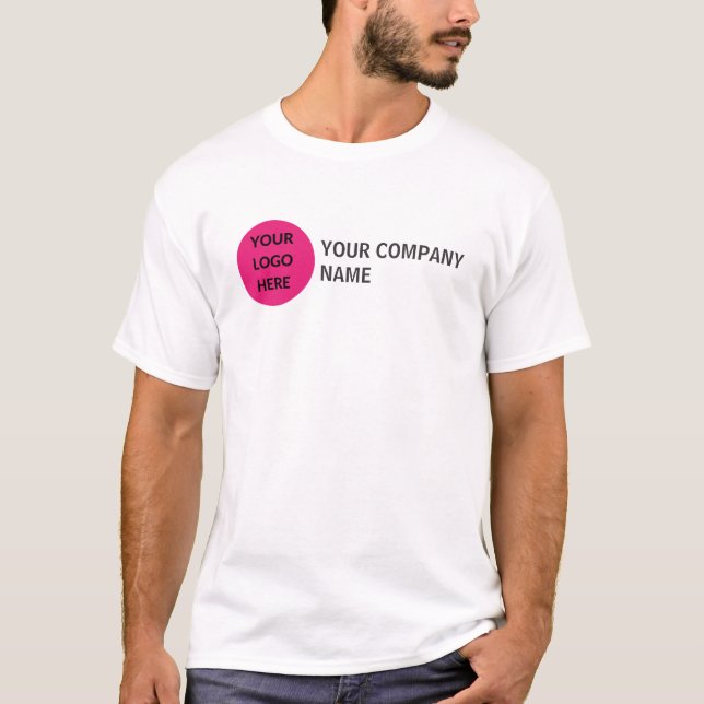 Personalized Company Business Logo Name Slogan T-Shirt (Front)