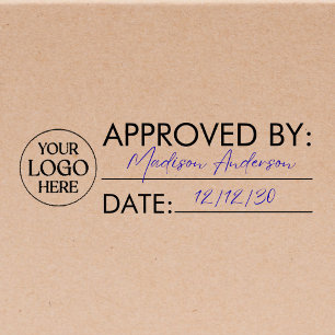 Personalized Company Business Logo QC Approval Self-inking Stamp