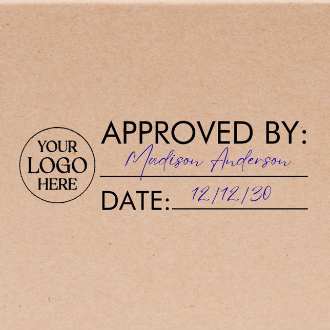 Personalized Company Business Logo QC Approval Self-inking Stamp (In situ)