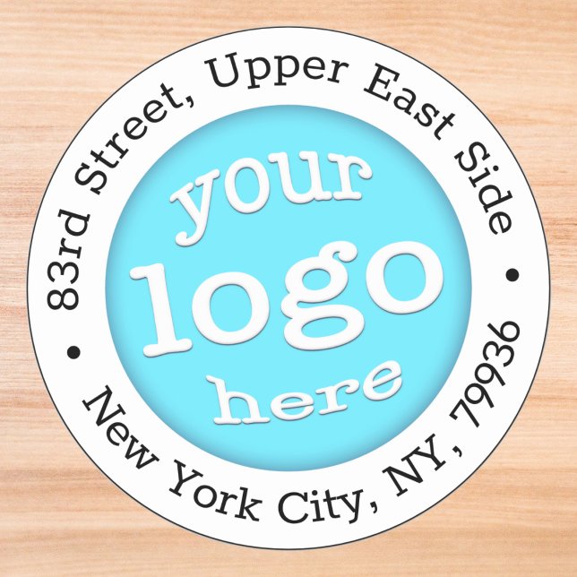 Personalized Company Business Logo Return Address Classic Round Sticker (Personalized Company Business Logo Return Address Classic Round Sticker)