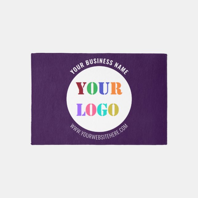 Personalized Company Logo and Custom Text Rug (Front)
