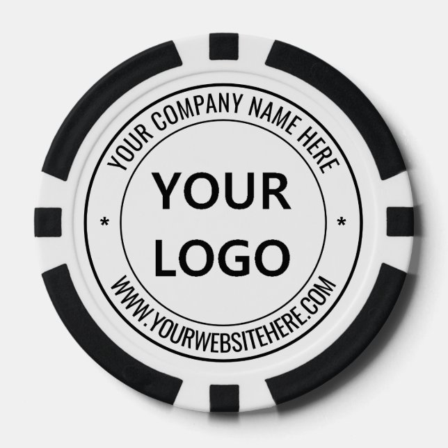 Personalized Company Logo and Text Poker Chips (Front)
