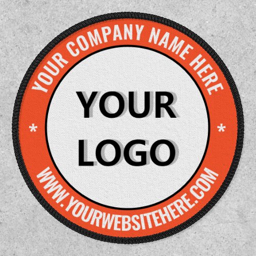 Personalized Company Logo and Text Round Patch