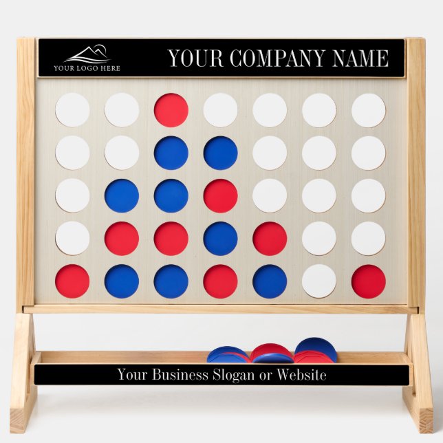 Personalized Company Logo Black Promotional Fast Four (Front)
