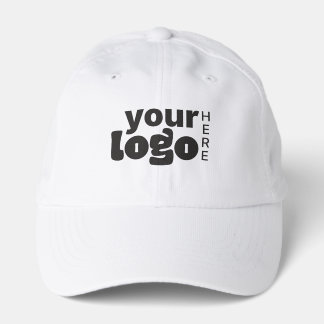 Personalized Company Logo Black & White Modern Performance Cap