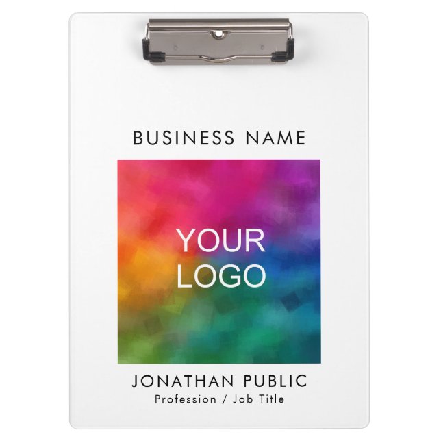 Personalized Company Logo Business Corporate Clipboard (Front)